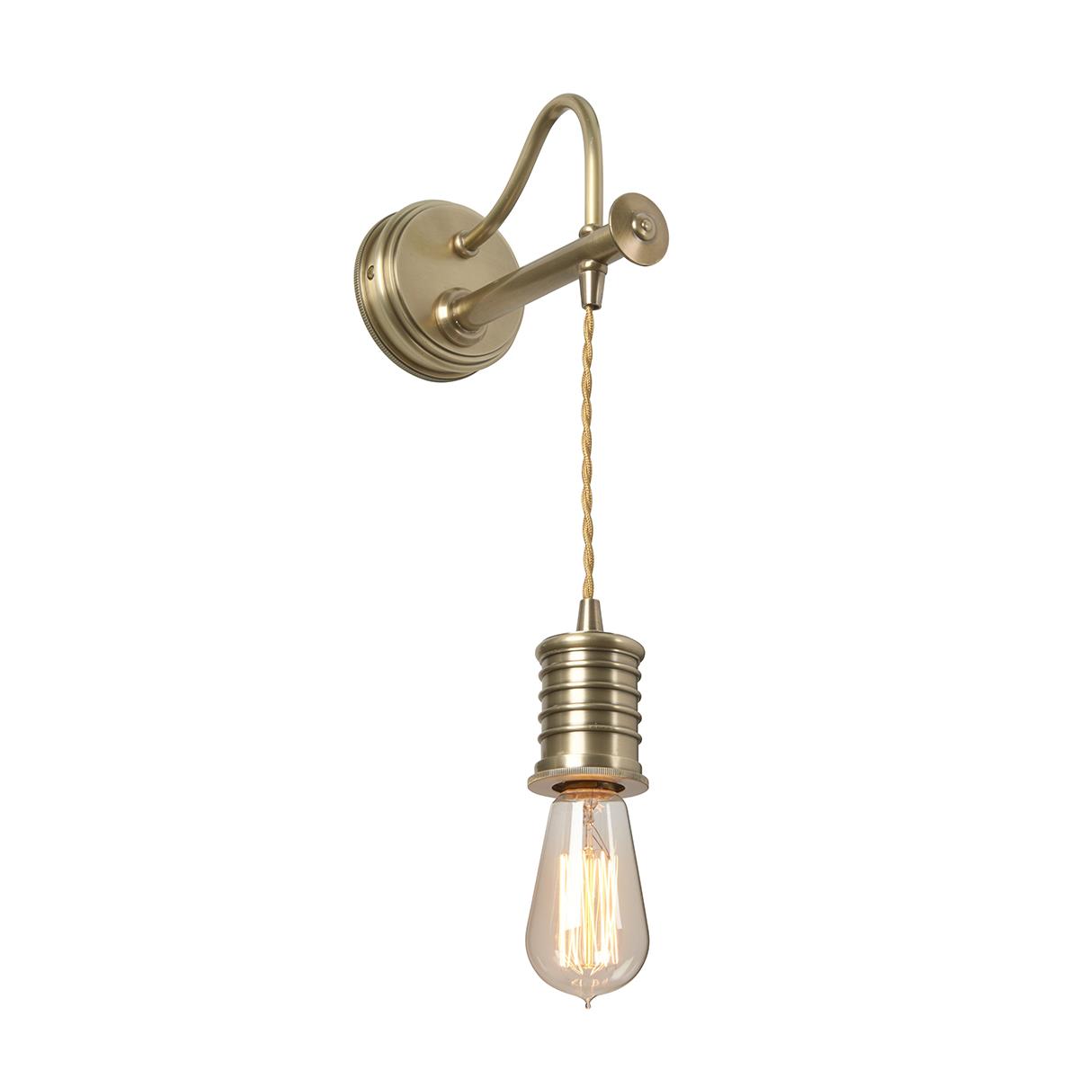 'Dorothy' Aged Brass Hanging Wall Pendant Light