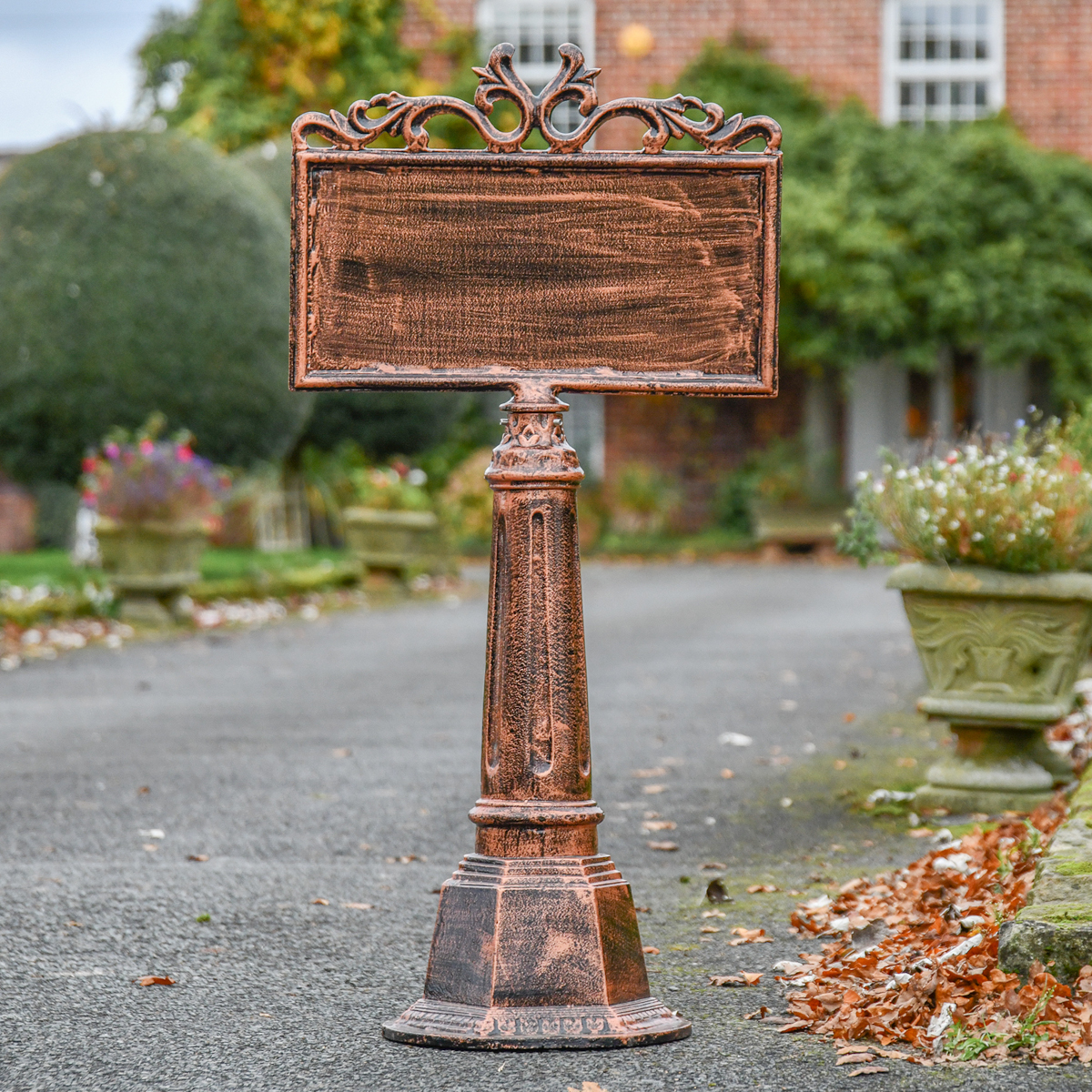 'Bettencourt' Antique Bronze Bollard Sign