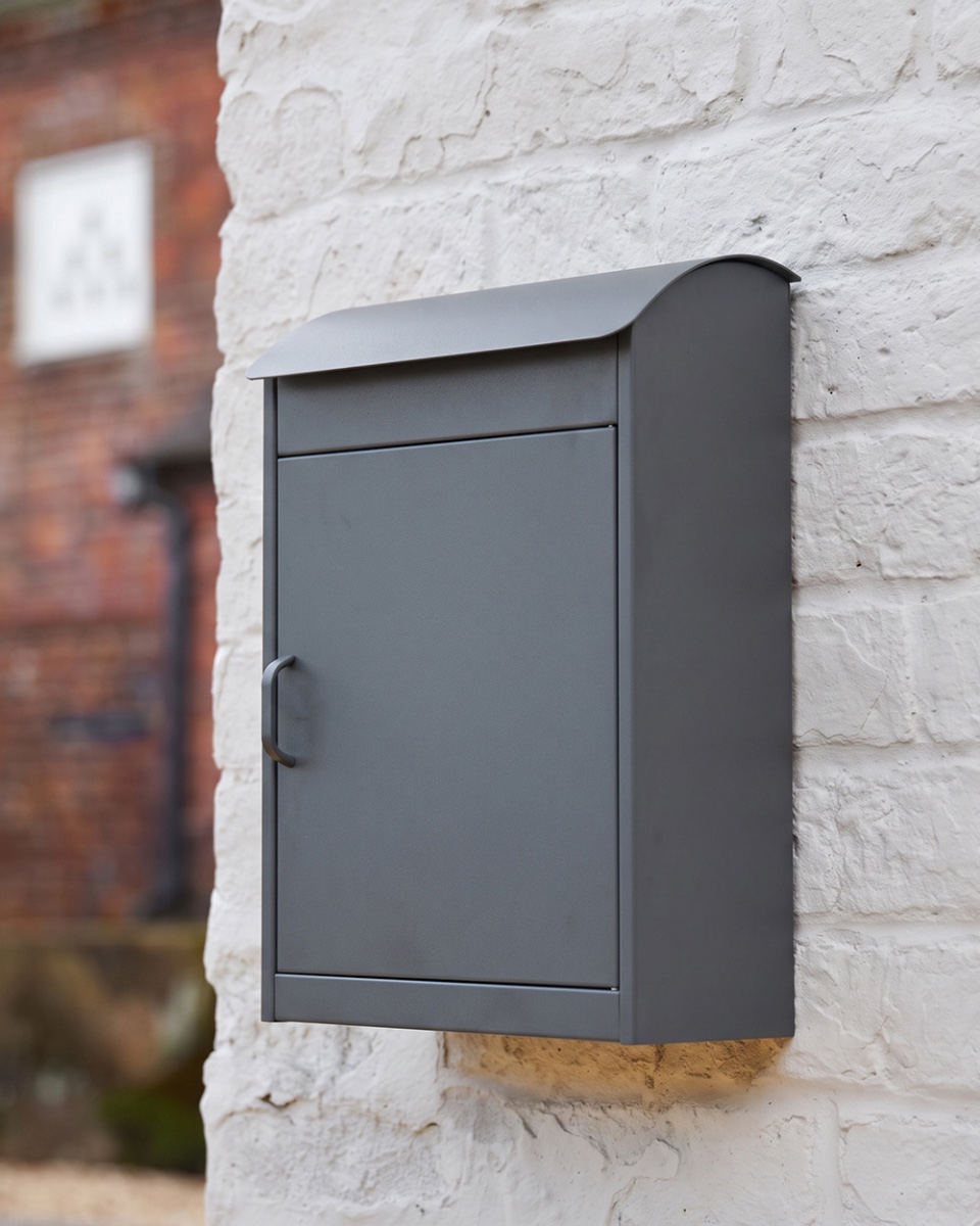 Charcoal Front Opening Parcel Box