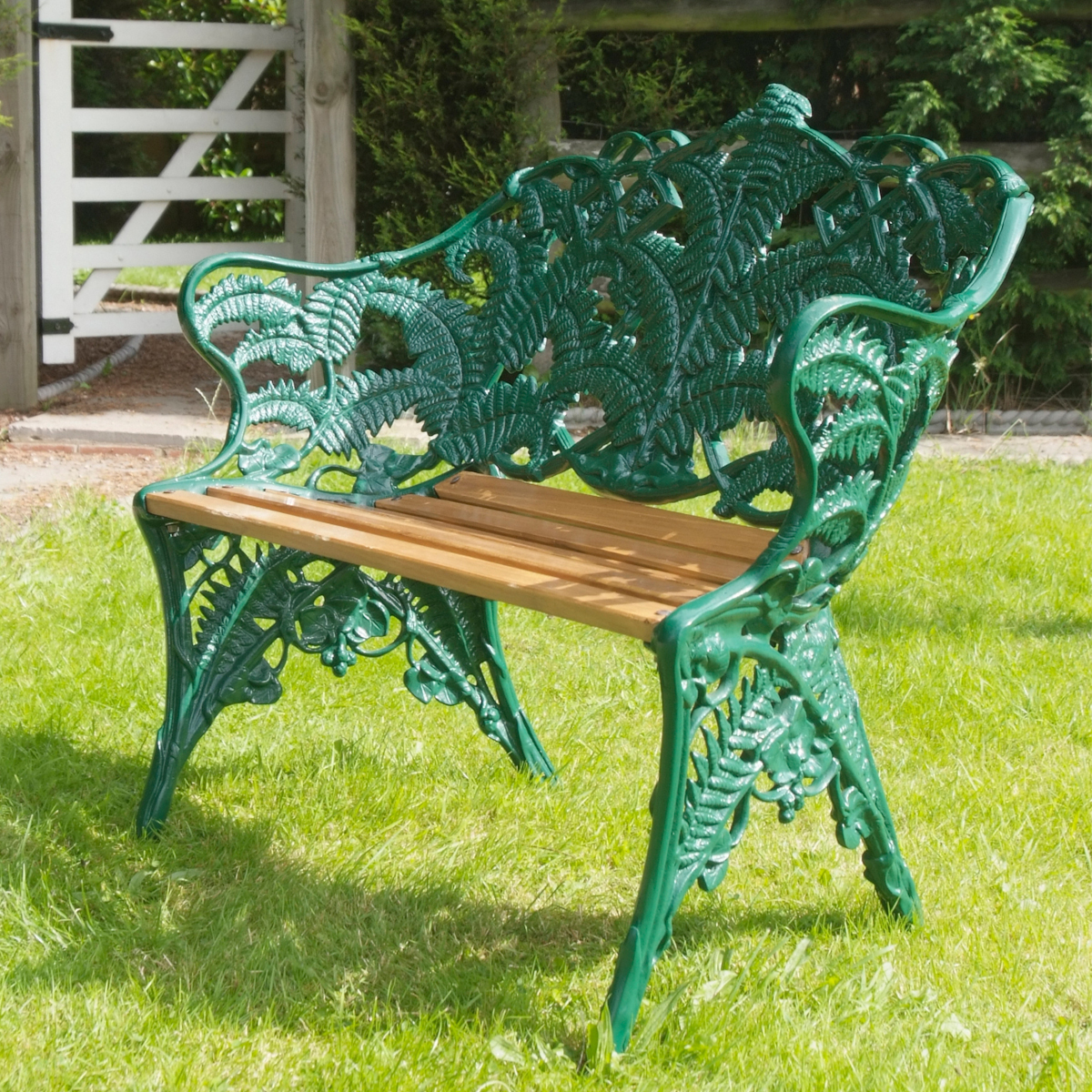 'Cape Verde' Green Two Seater Garden Bench