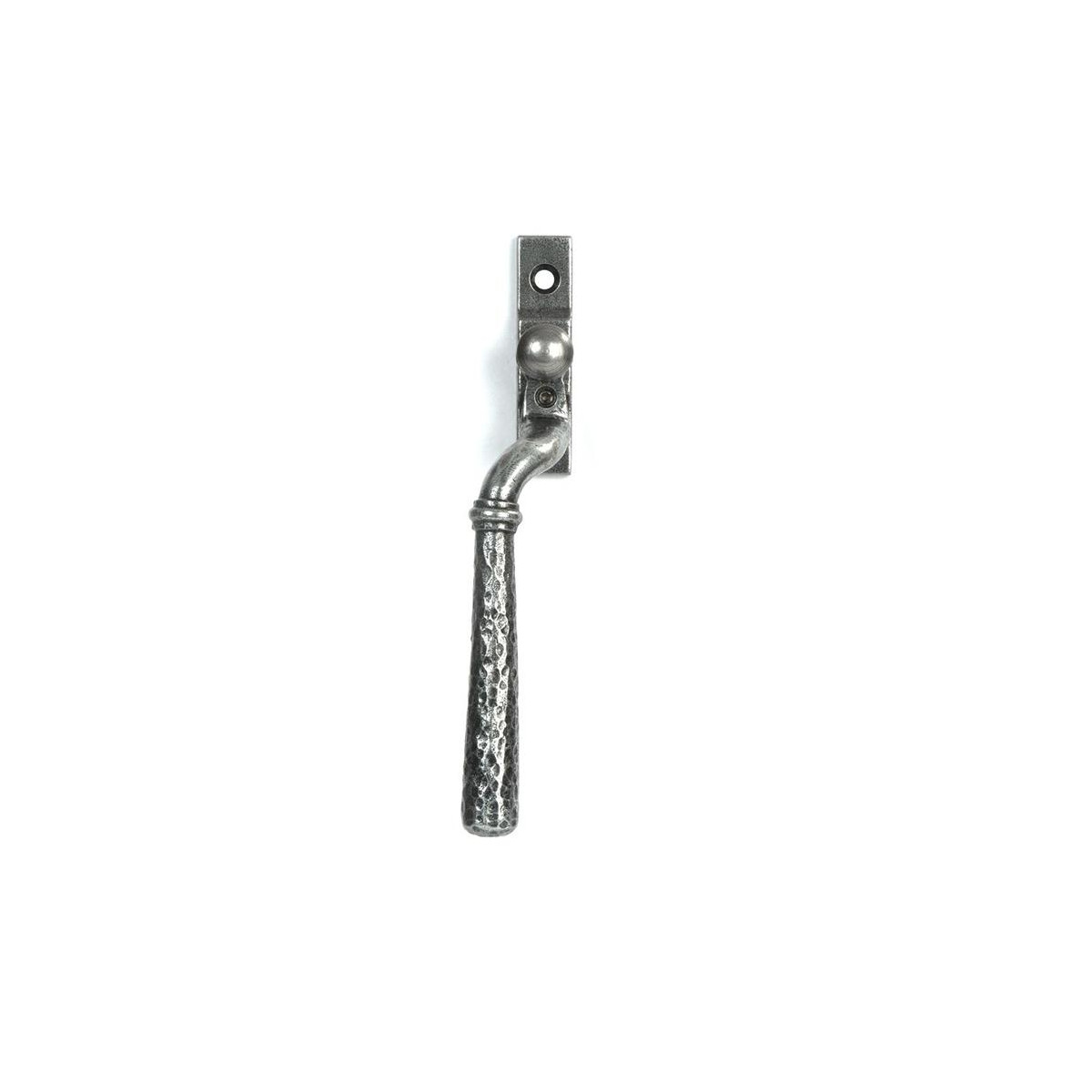 Hammered Pewter Espagnolette Window Handle-Right Hand
