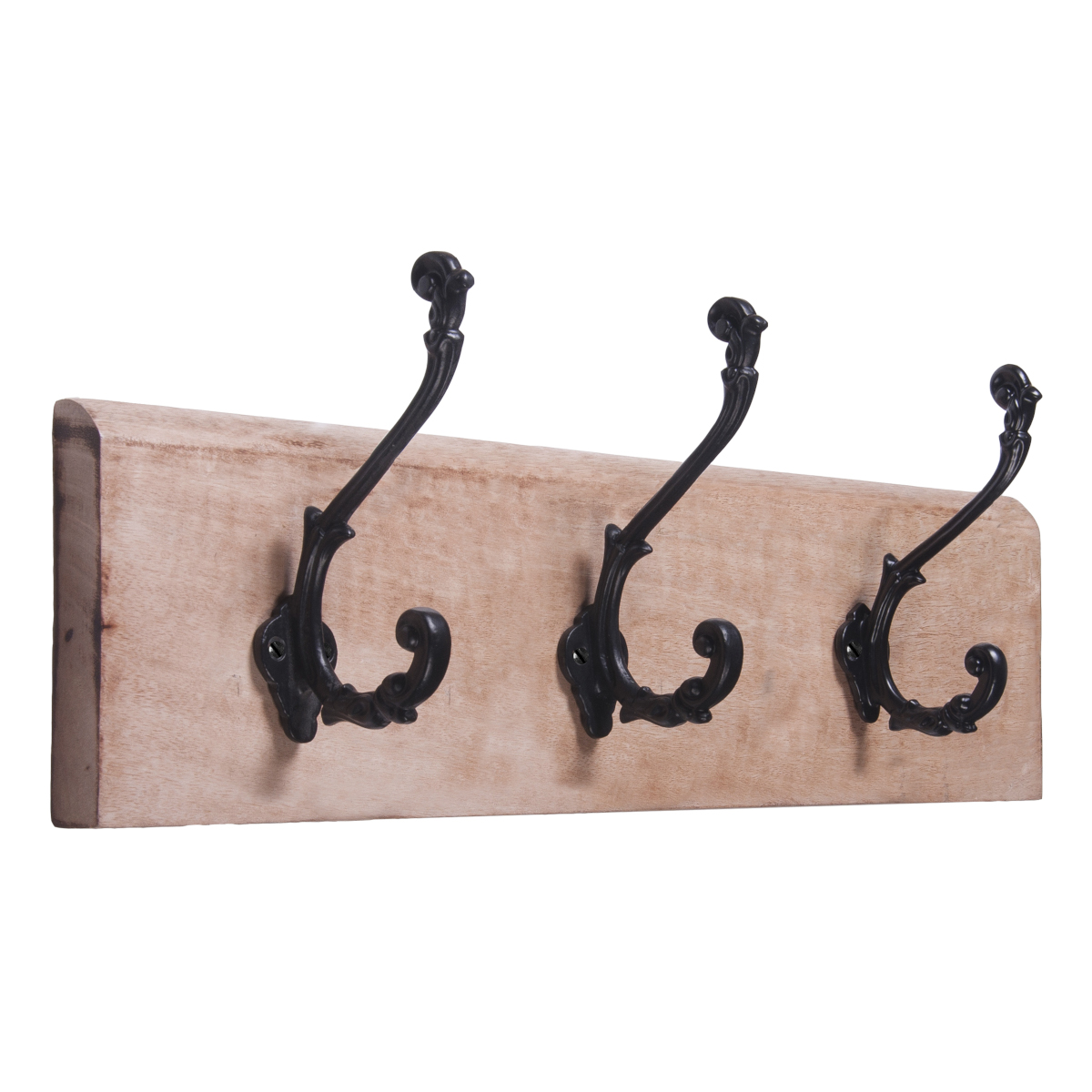 Gothic Scroll Black Iron Coat Hook - Set Of 6