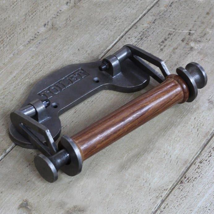 'Albert' Iron Folding Arm Toilet Roll Holder