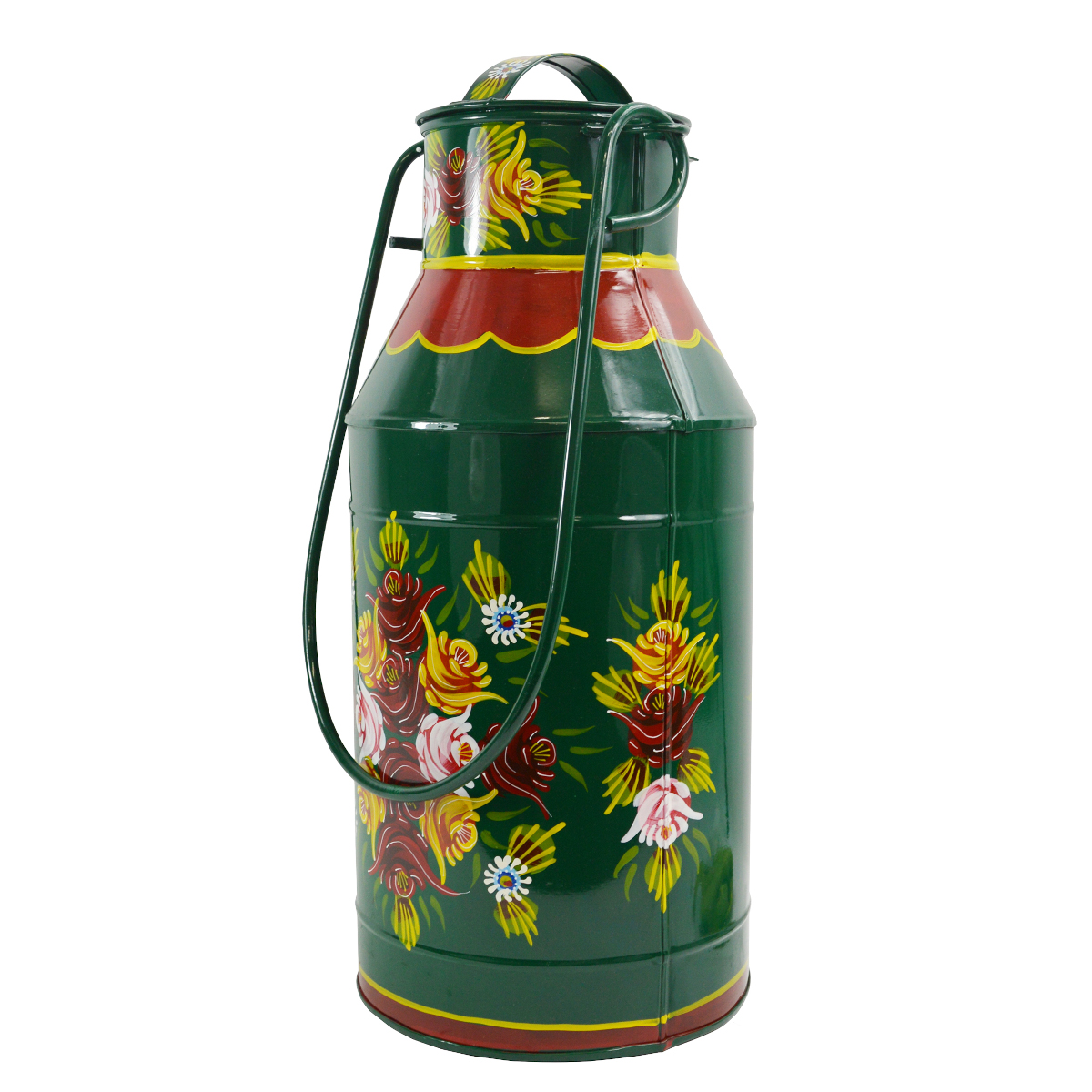 Large Green Narrowboat Milk Churn - 45cm