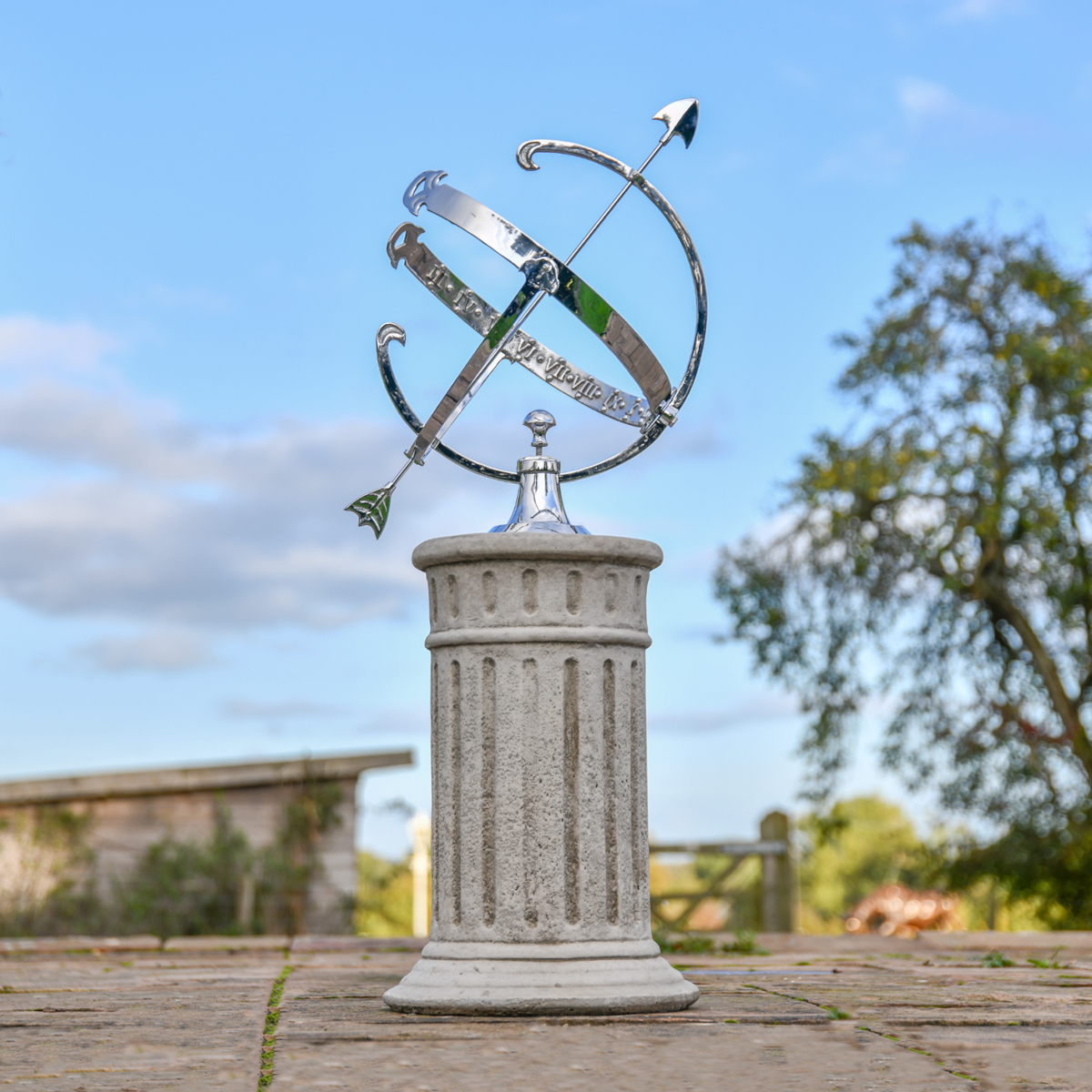 Large Profatius Armillary Bright Chrome