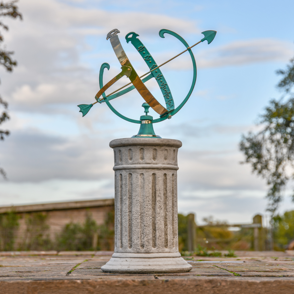 Large Profatius Armillary Verdigris