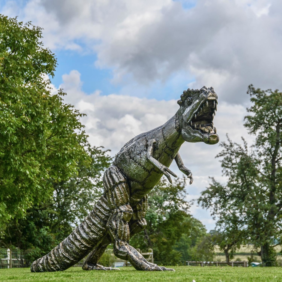 Large Recycled Oil Drum T-Rex Sculpture