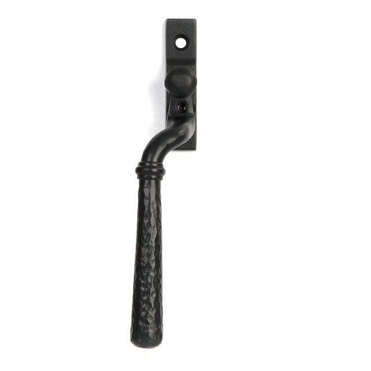 Matte Black Hammered Espagnolette Window Handle-Left Hand