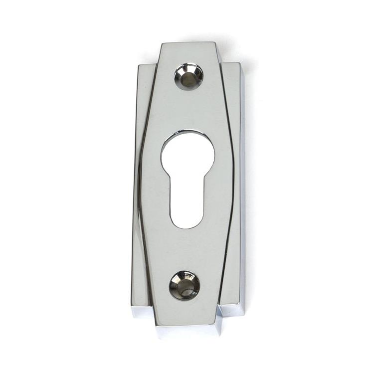 Polished Chrome Euro Escutcheon - 100mm x 36mm