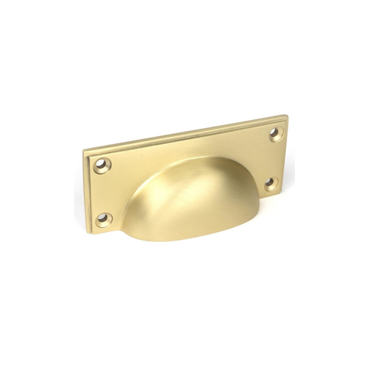 Satin Brass Art Deco Drawer Pull