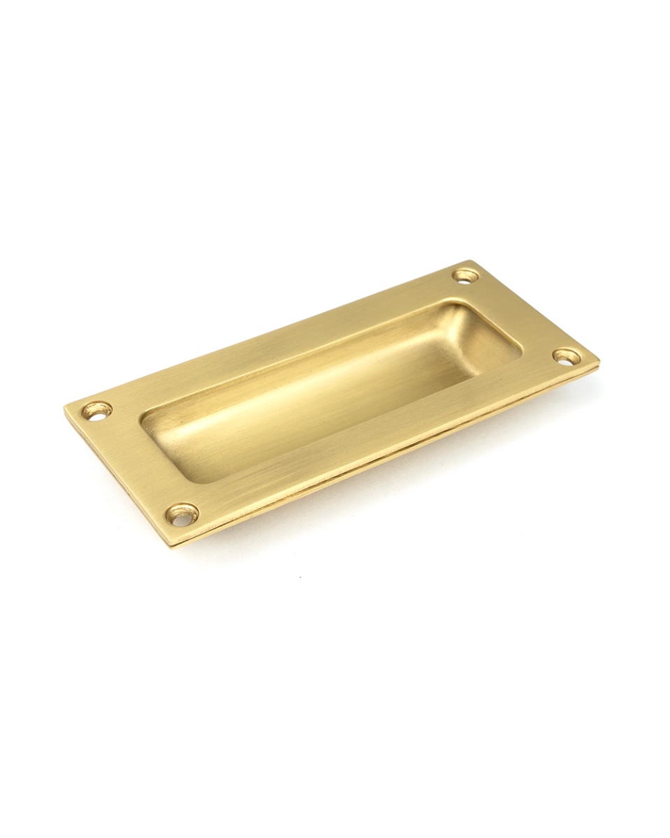 Satin Brass 'Push' Flush Door Handle