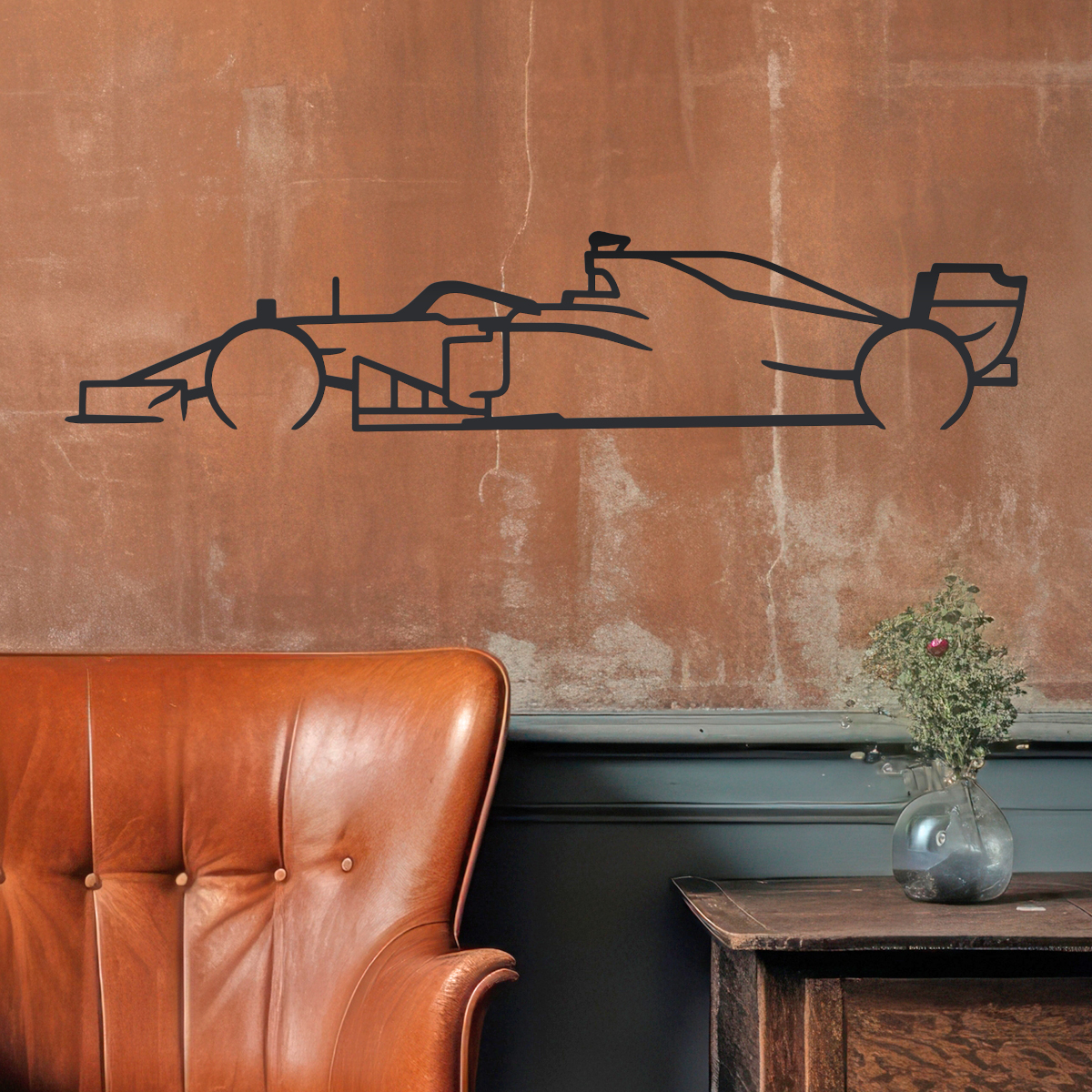 Steel Contemporary F1 Car Wall Art