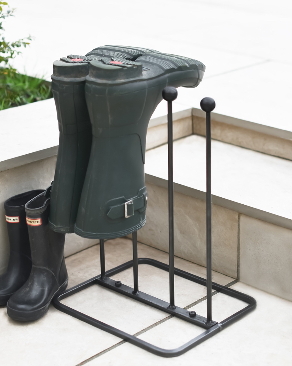 Traditional Two Pair Black Boot Rack…