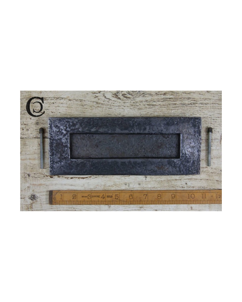 Antique Black Cast Iron Letter Plate