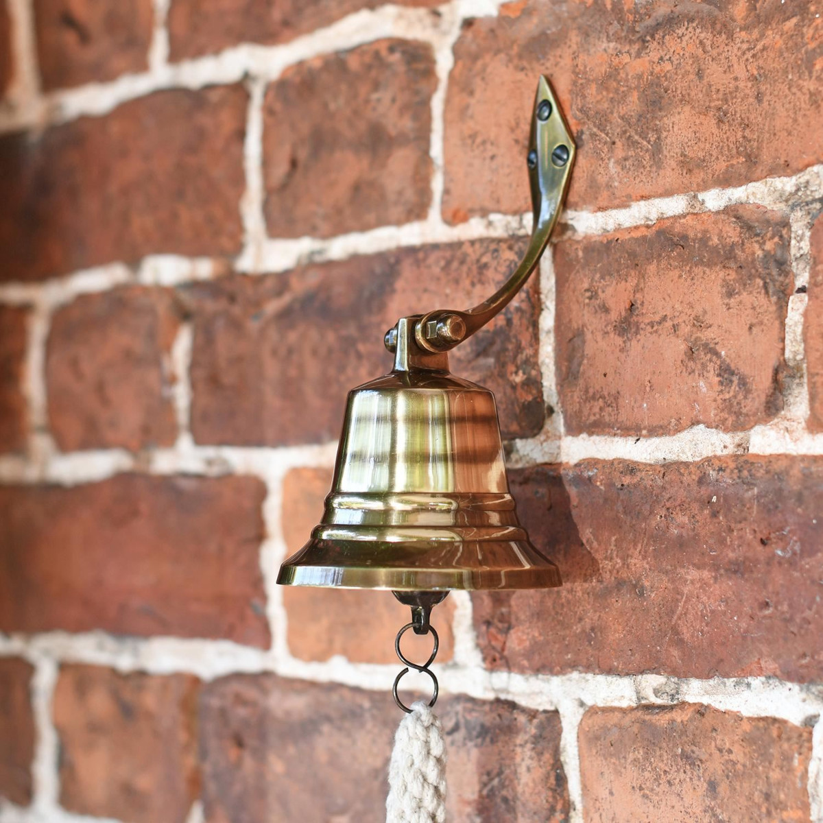 Antique Brass Garden Bell With Rope …