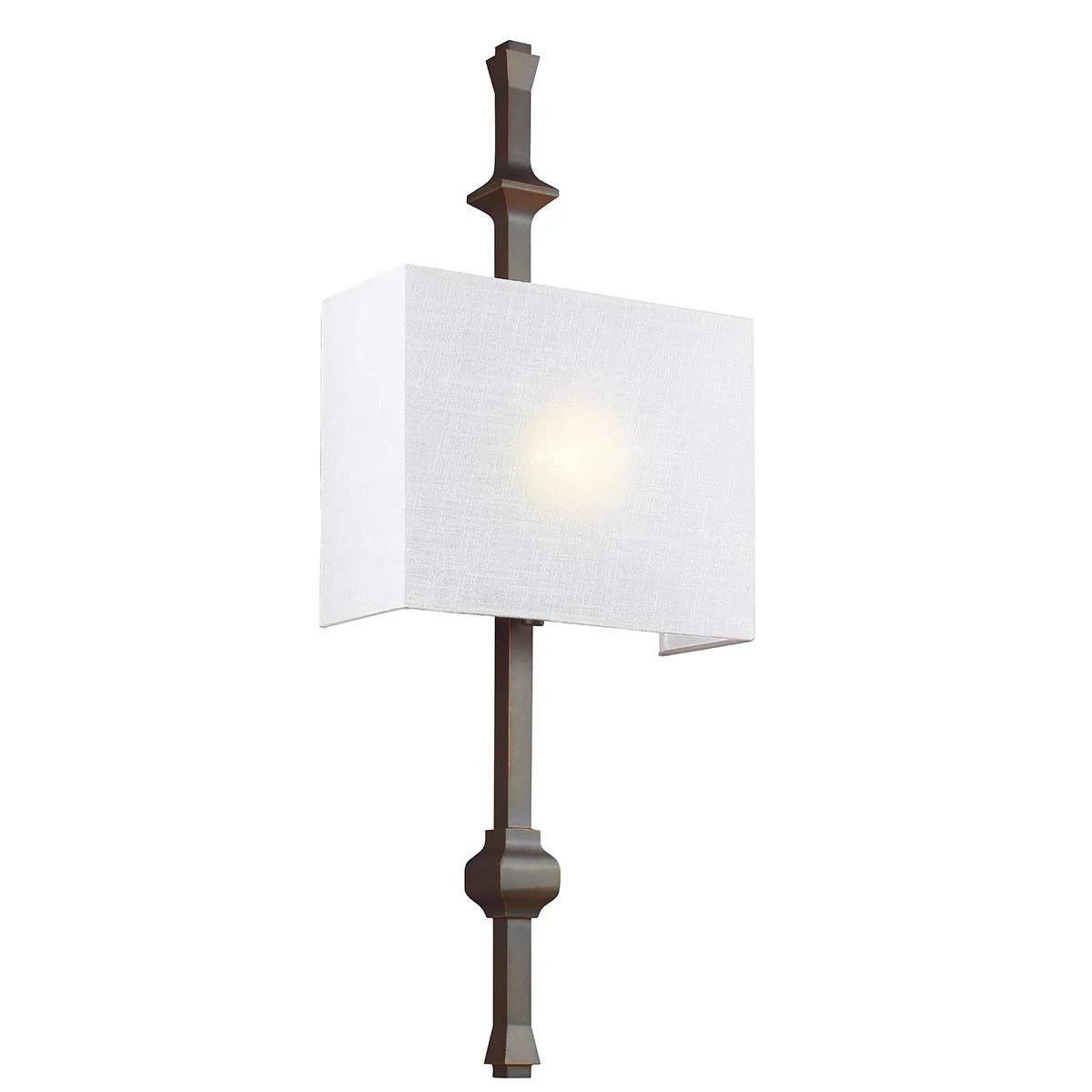 Antique Bronze Square Linen Wall Lig…