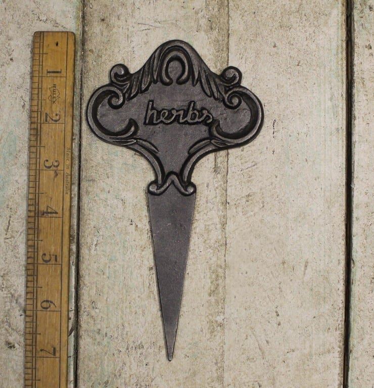 Antique Iron Garden Spike - Herbs