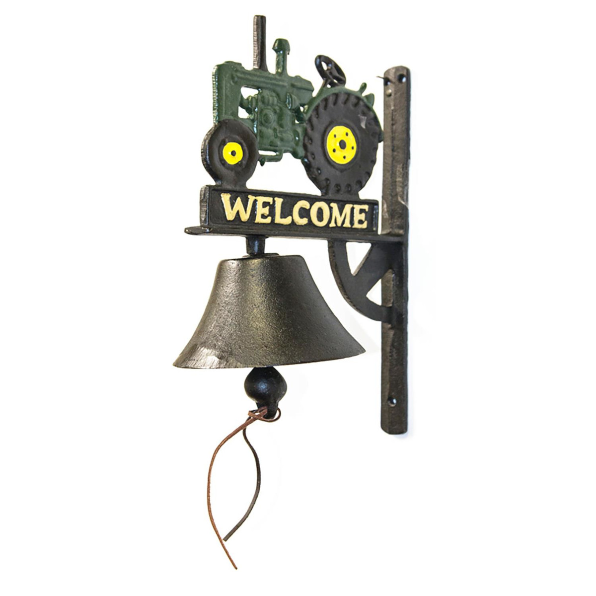 Cast Iron Green Tractor Garden Bell