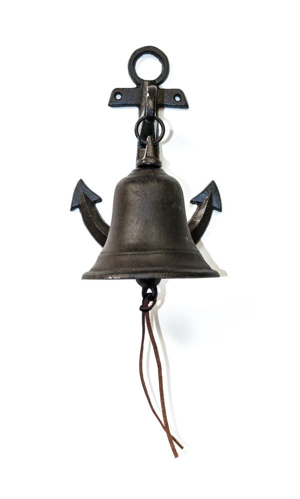 Cast Iron Ornate Anchor Garden Bell