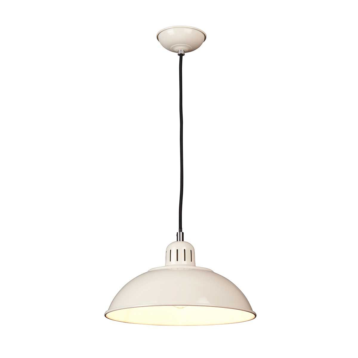 Cream Vintage Diner One-Light Pendan…