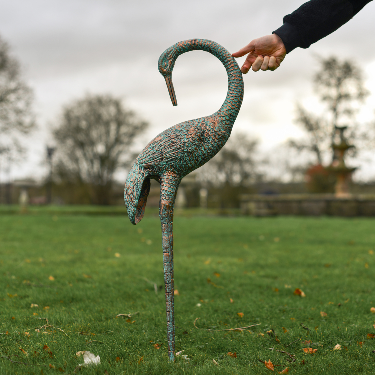 Deluxe Freestanding Heron Garden Scu…