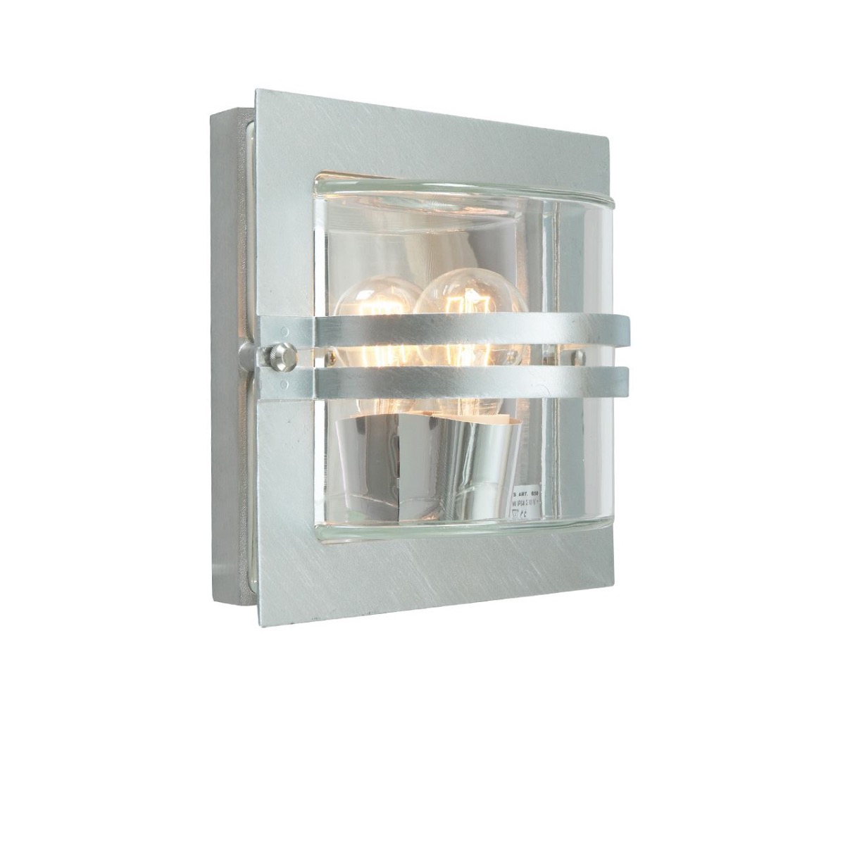 Galvanised Steel 'Bern' One-Light Outdoor Wall Lantern