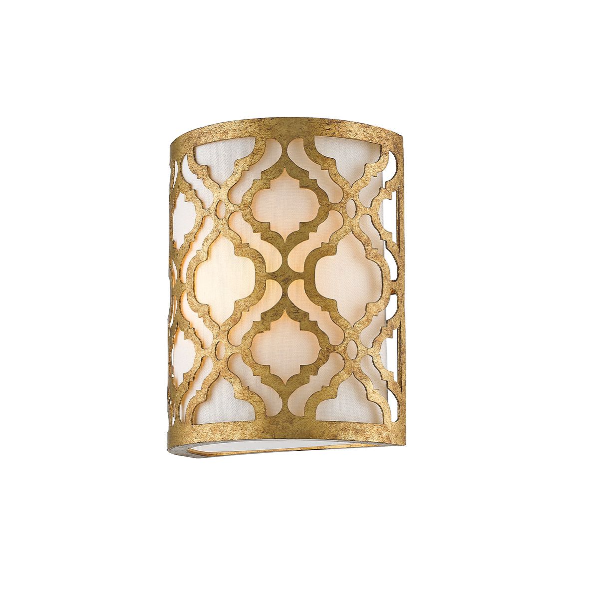 Gold & Ivory Baroque One-Light Wall …