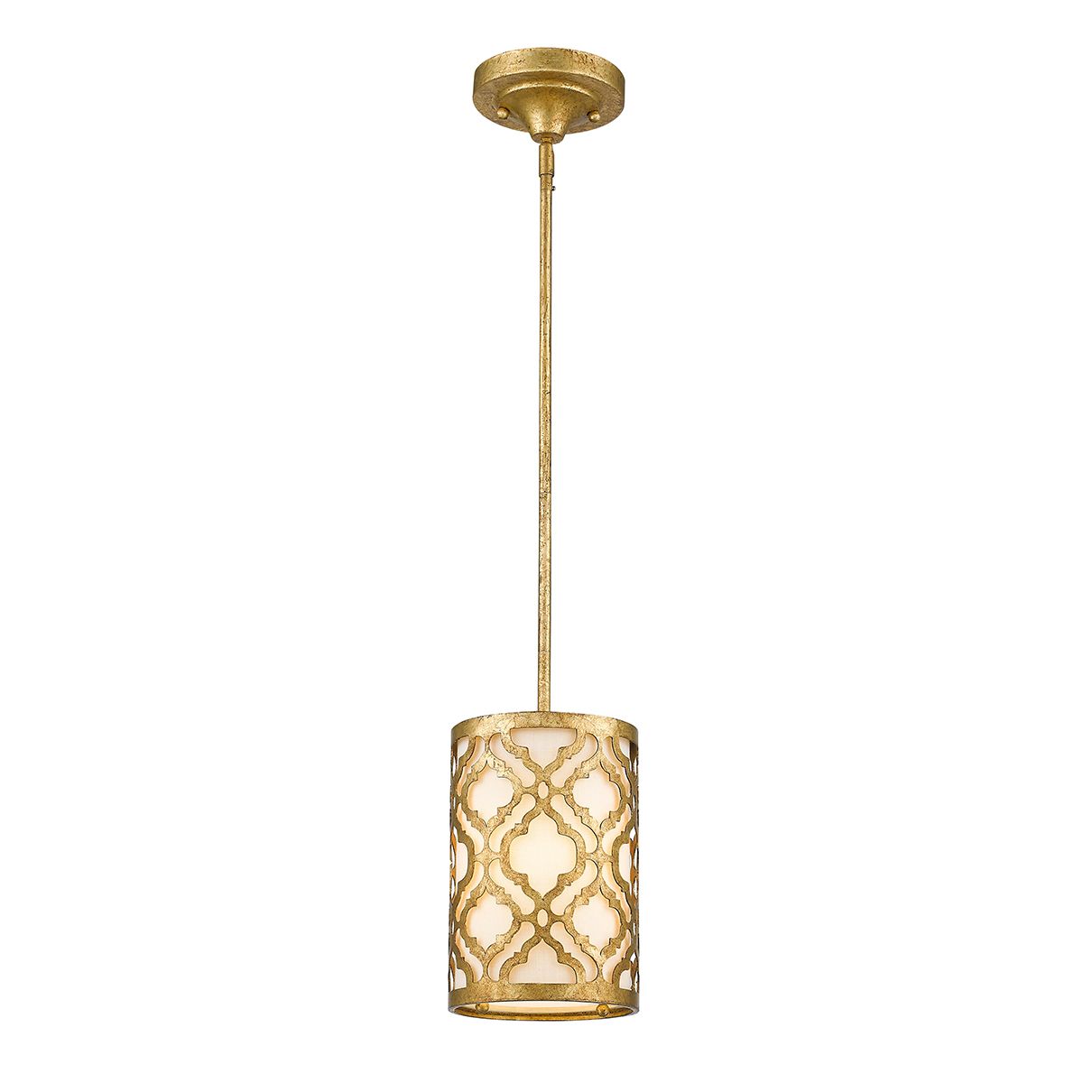 Gold & Ivory Baroque Pendant Lamp
