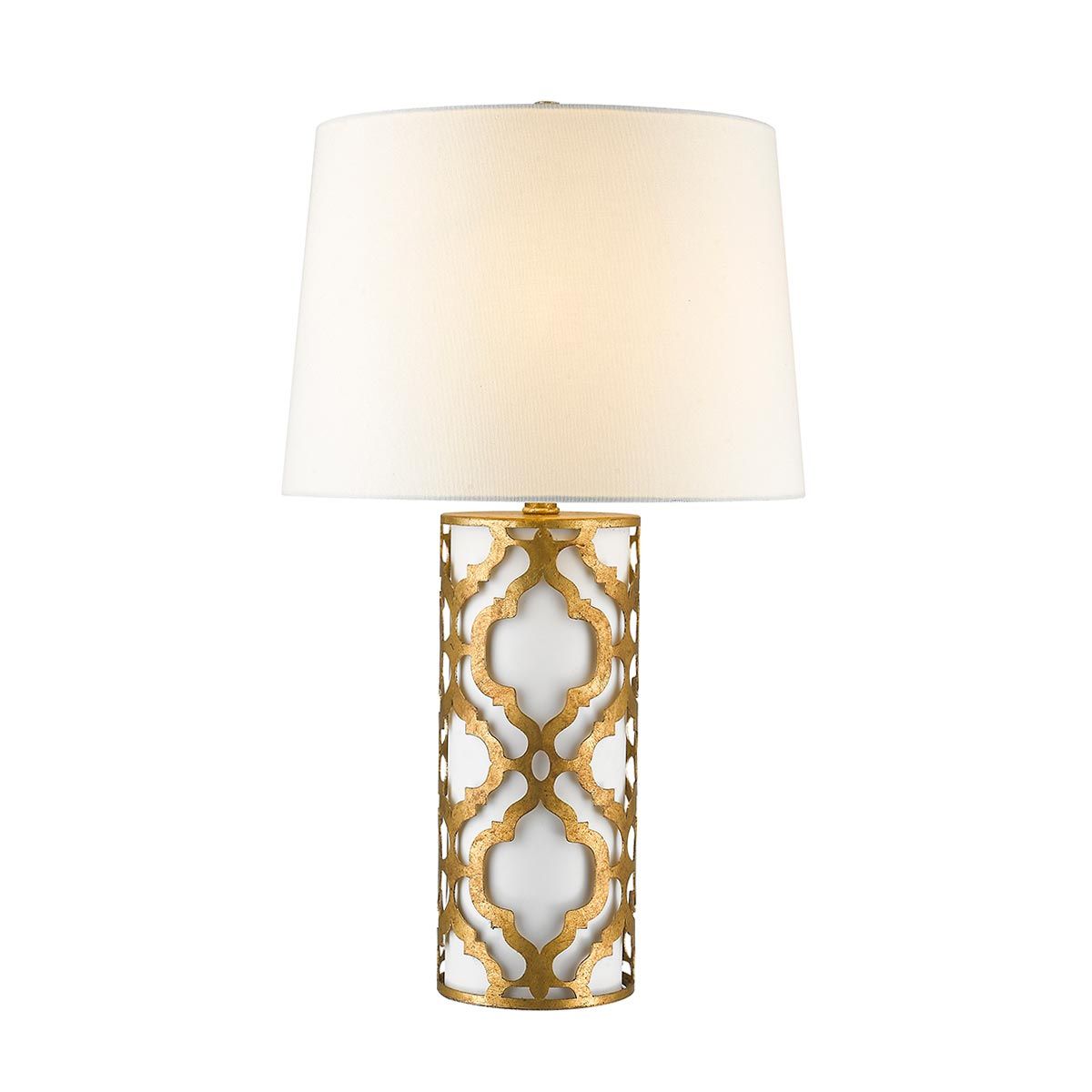 'Charlotte' Gold & Ivory Baroque Small Table Lamp