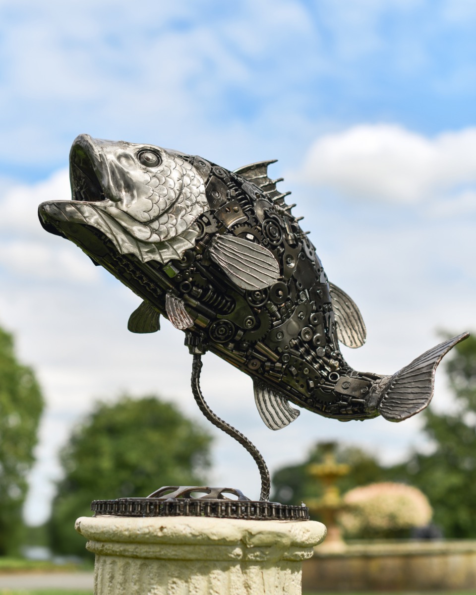 Goliath Grouper Recycled metal parts sculpture