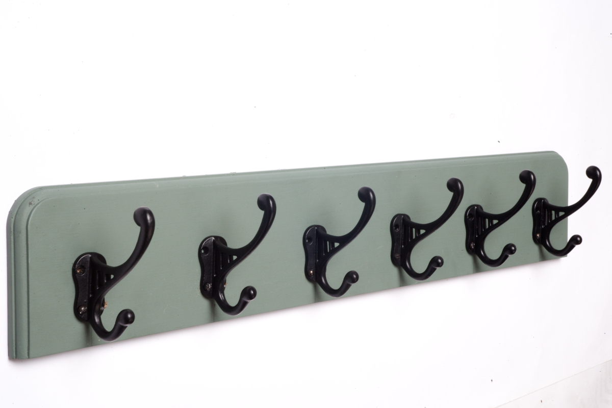 Polished Rustic Cast Iron Coat Hook - Pack Of 4