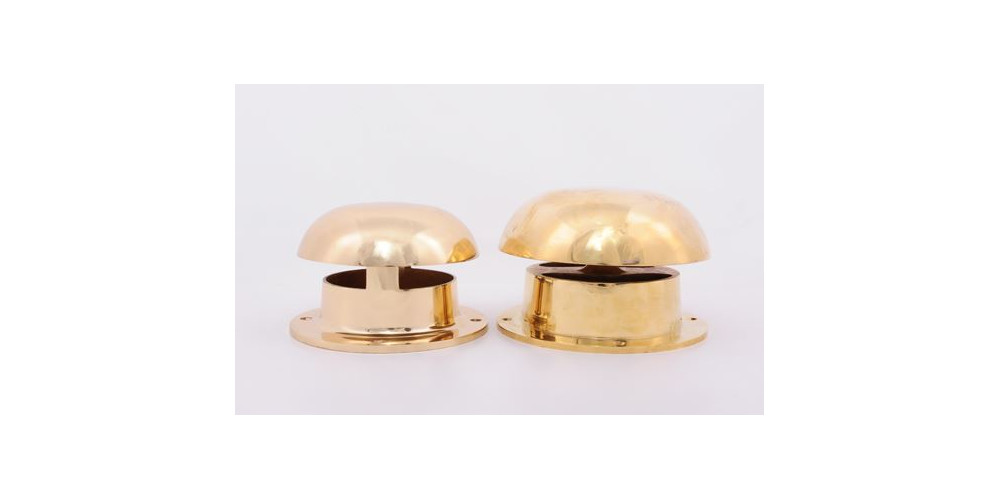 Large Polished Brass Mushroom Vent
