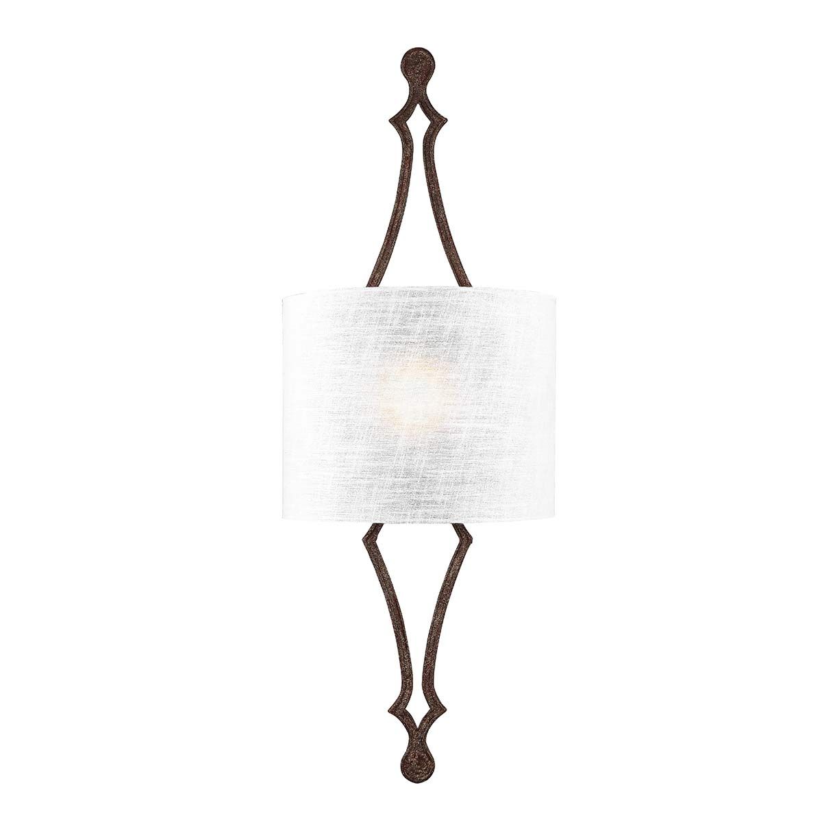 Weathered Iron Steel Curved Linen Wa…