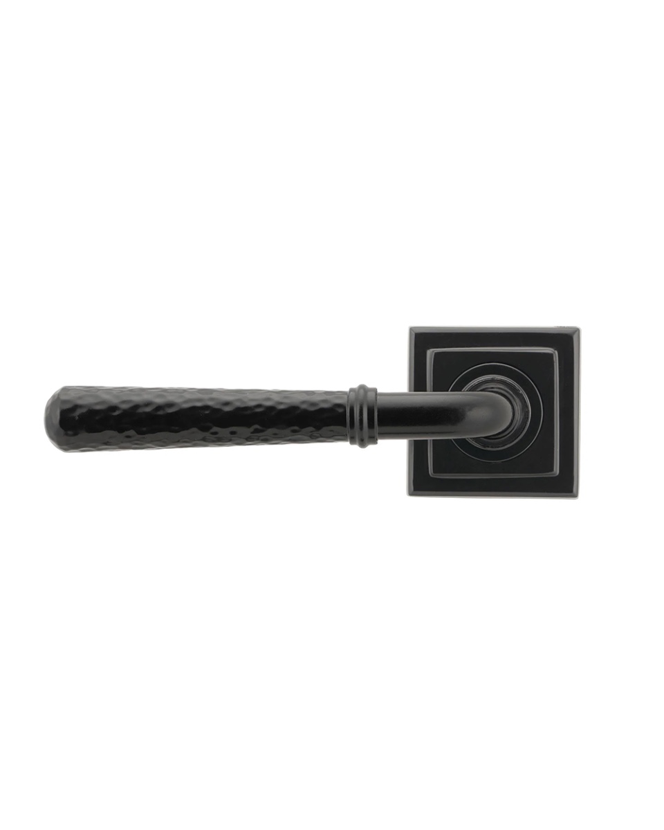 Black Hammered Lever Door Handle