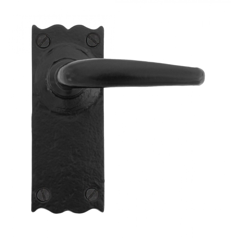 Black Victorian Style Lever Latch Set