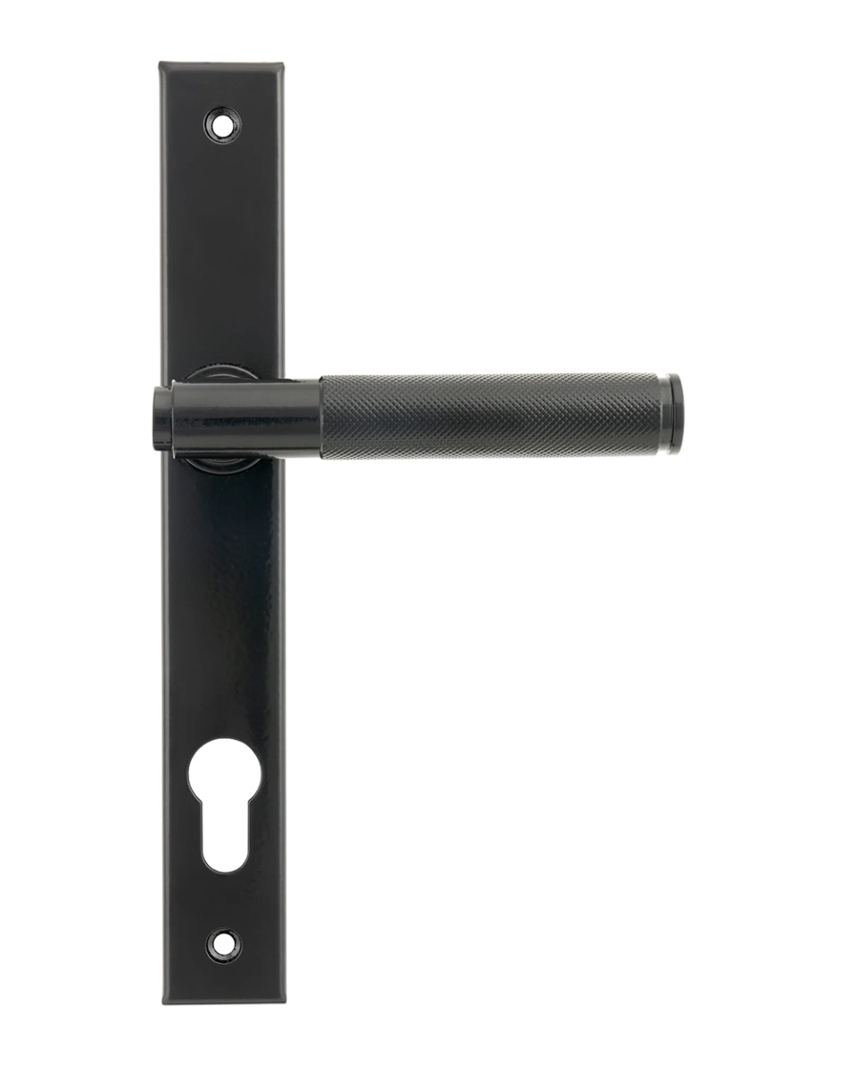 Contemporary Midnight Black Slimline Lever Espag Door Handle