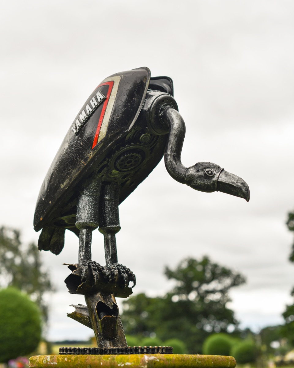 Fuel Tank Vulture Recycled Metal Sculpture