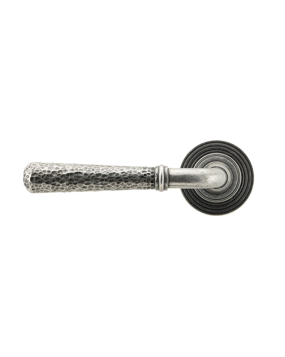 Hammered Pewter Lever Door Handle