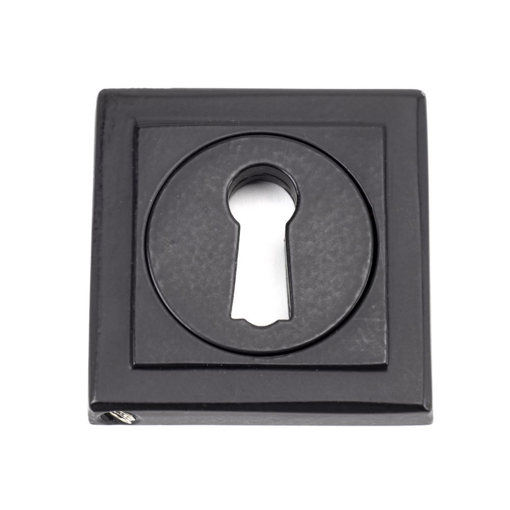 Matte Black Simple Square Escutcheon