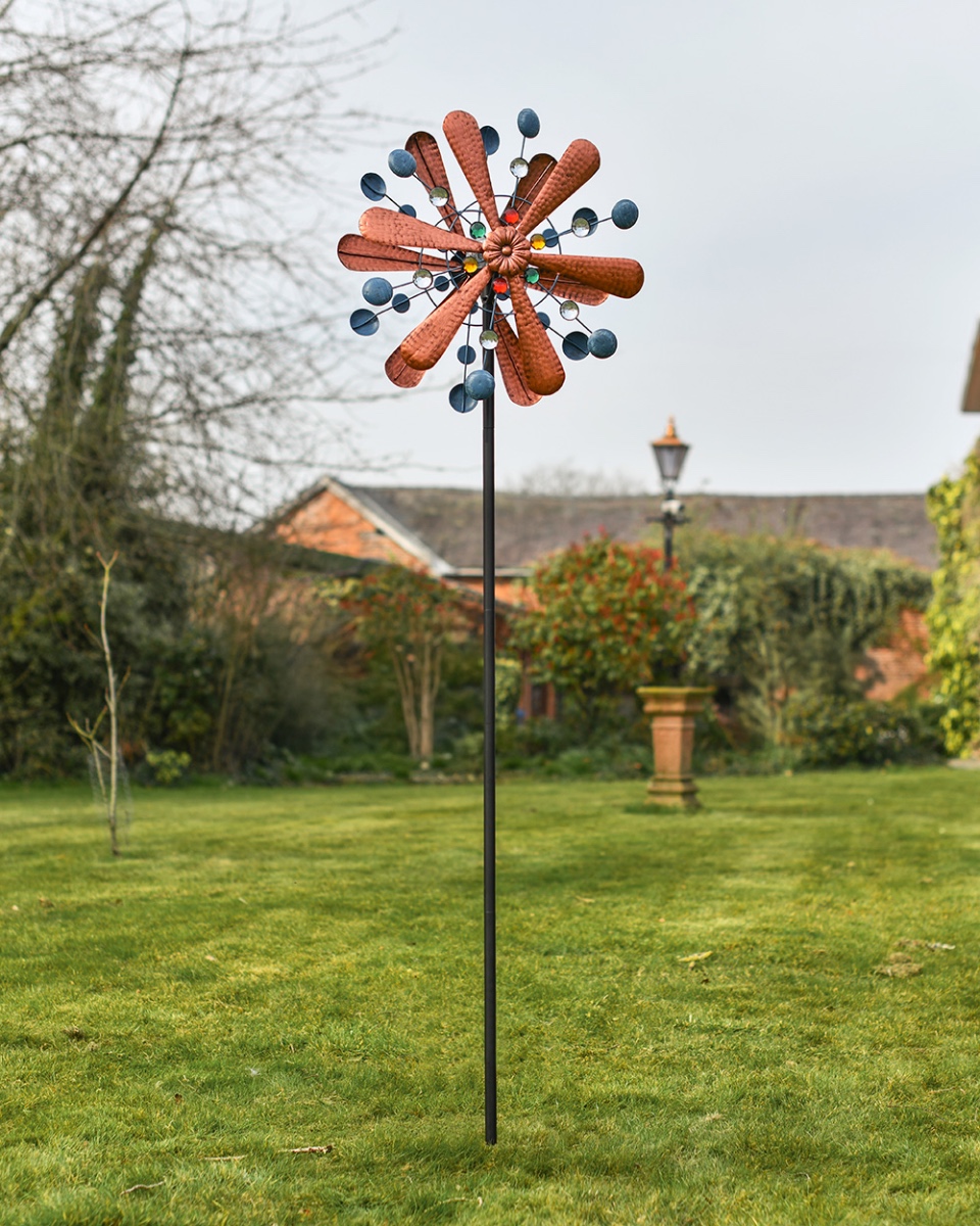 Retro Wind Spinner Garden Spike