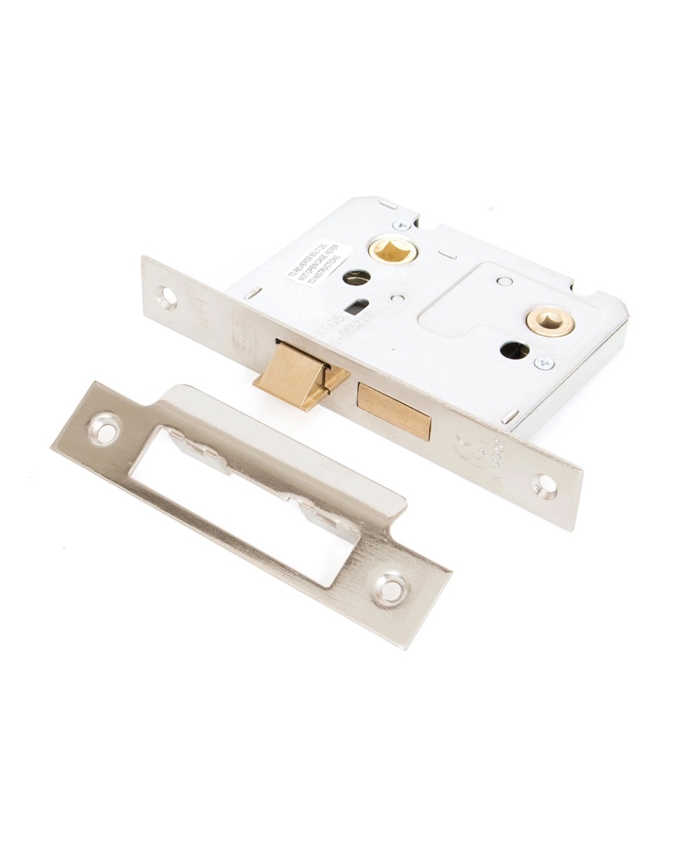 Standard Polished Nickel Bathroom Mortice Lock