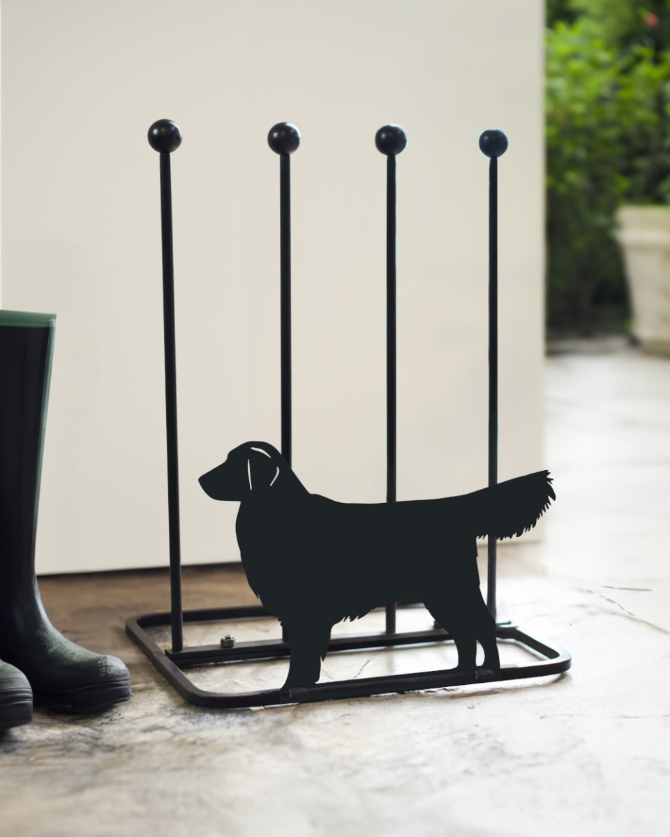 Steel Golden Retriever Boot Rack