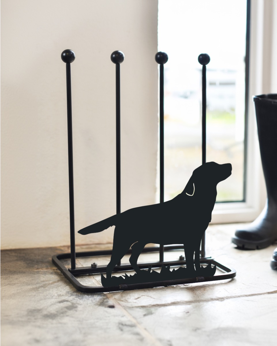 Steel Labrador Boot Rack