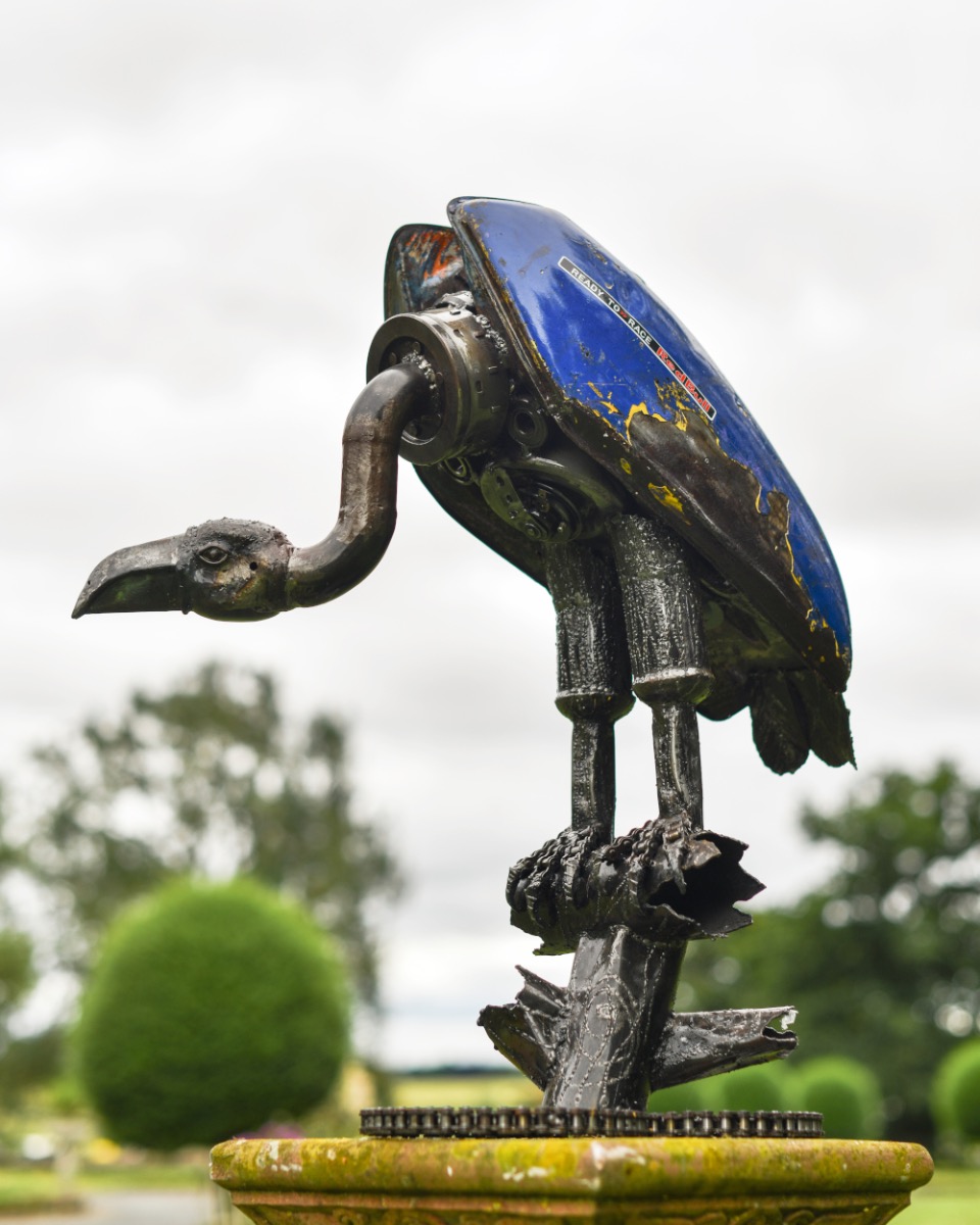 'The Racer' Fuel Tank Vulture Recycled Metal Sculpture