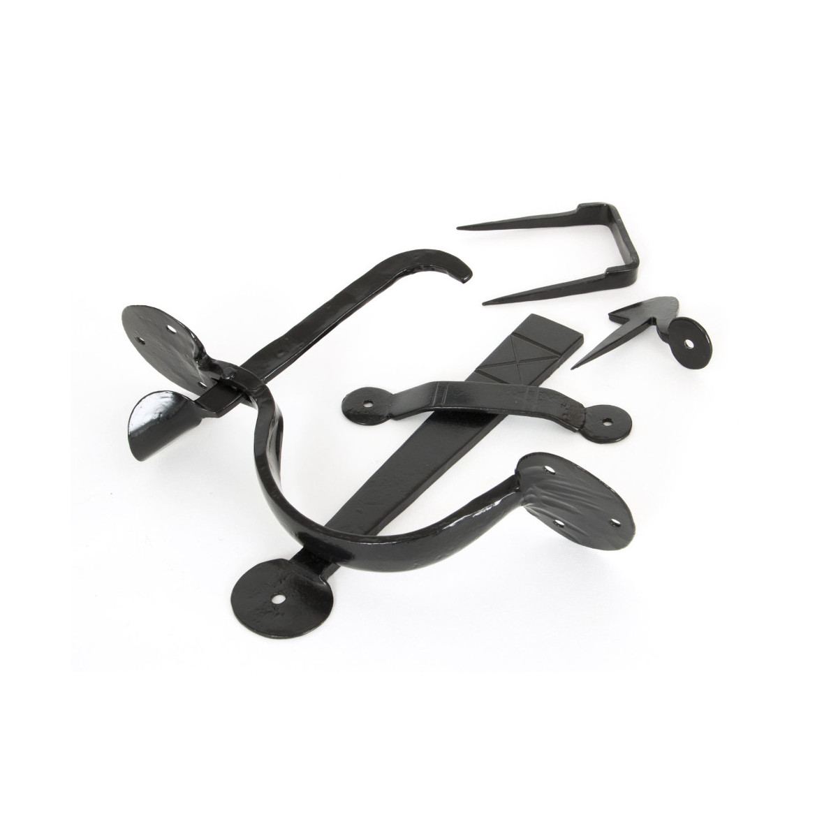 Traditional Medium Black Thumblatch Set