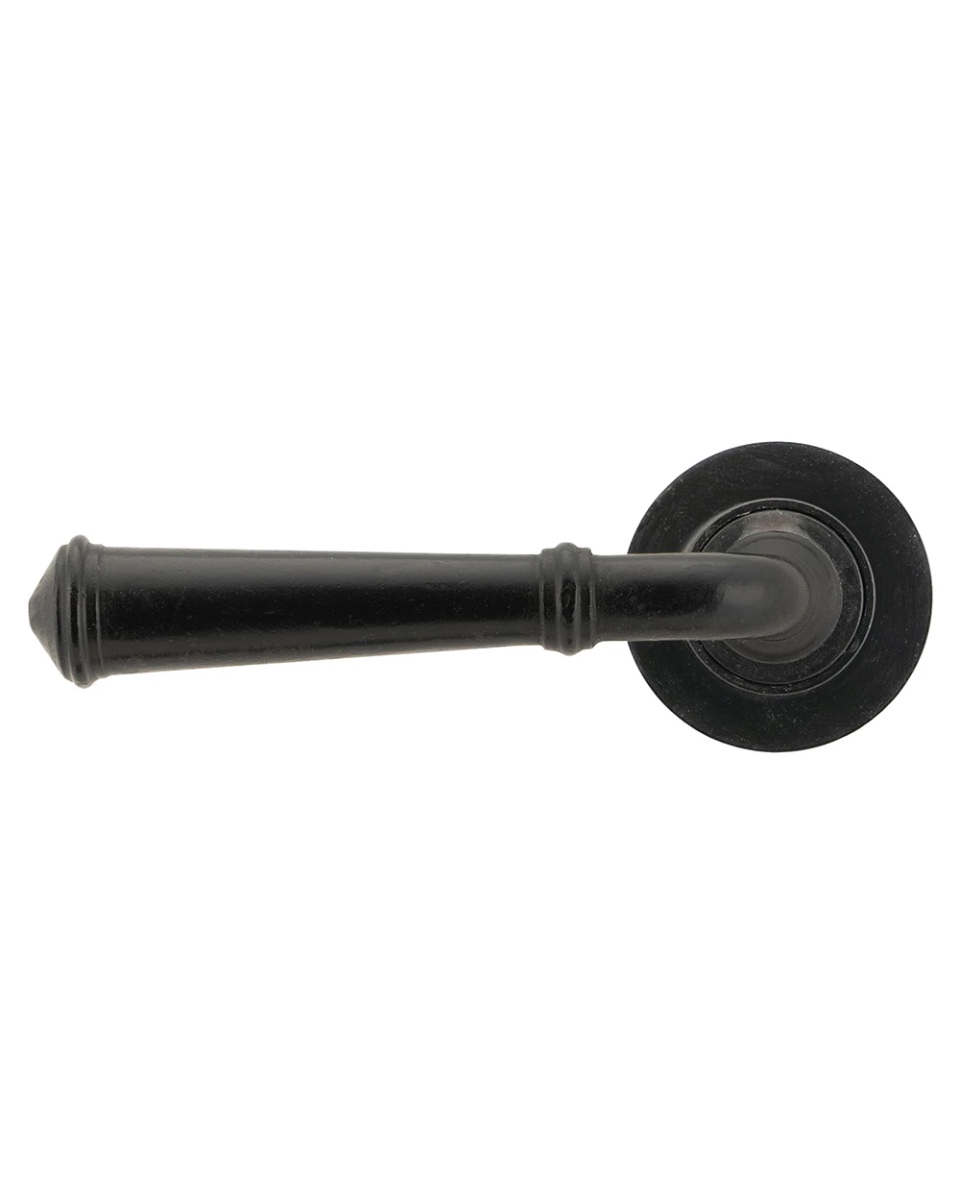 Antique Beeswax Unsprung Lever Door Handle On Traditional Rose