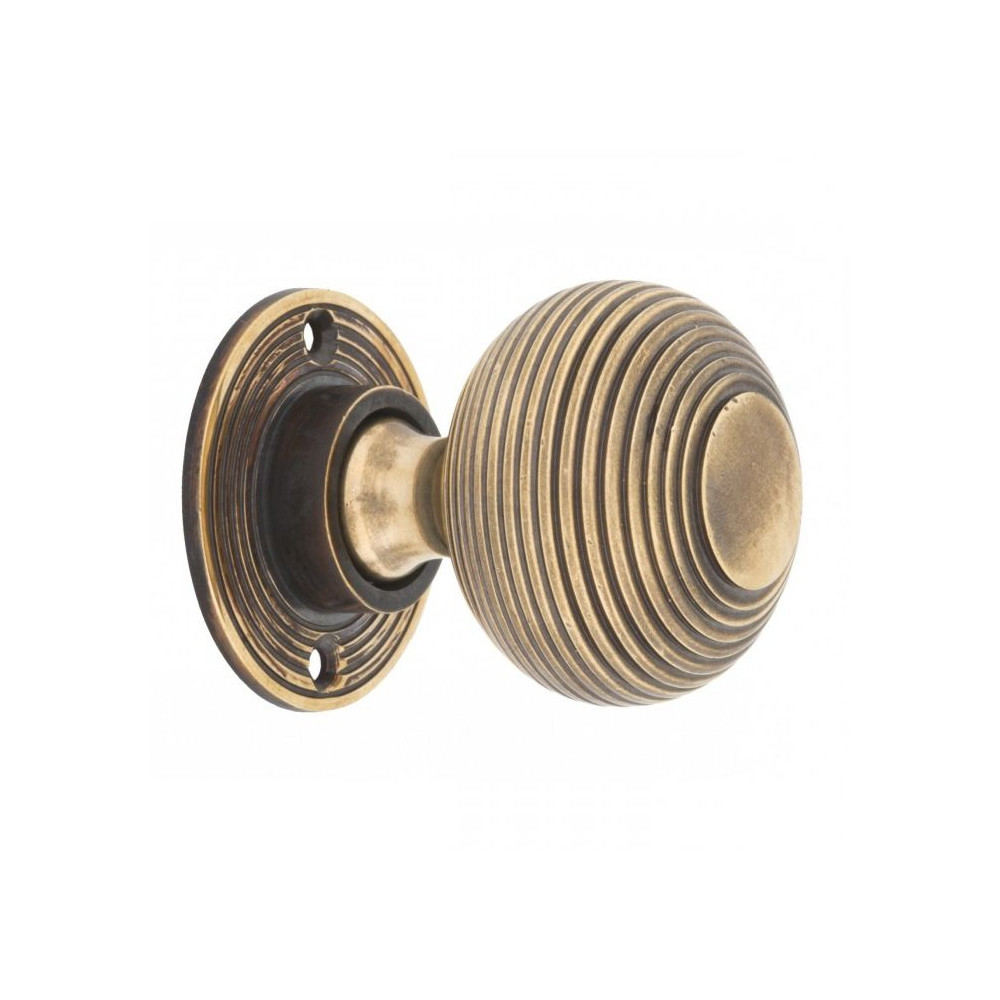 Antique Brass Heavy Duty Beehive Door Knobs
