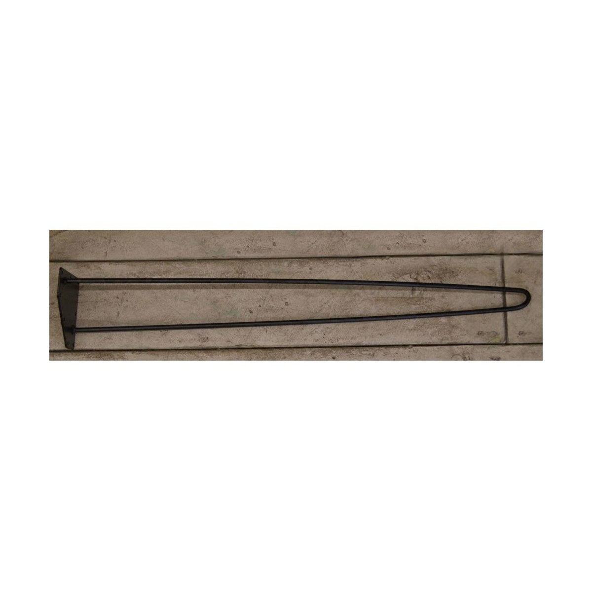 Black Iron Two Prong Hairpin Table Leg - 30"