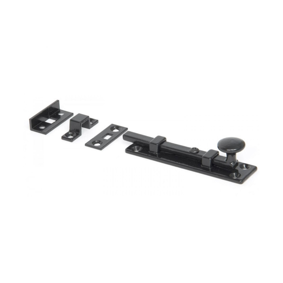 Black Traditional Straight Bolt - 4"
