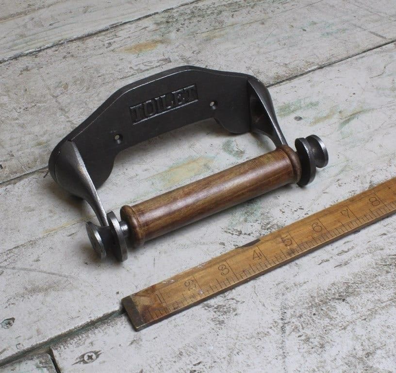 Vintage Cast Iron 'Toilet' Roll Hold…